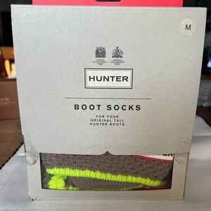 Hunter Boot Socks - Gray with Bright Yellow Accents